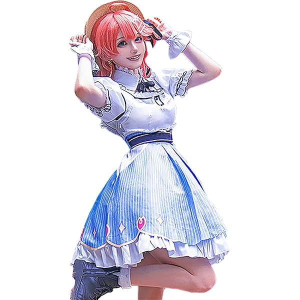 Amazon.co.jp: [XIN YUE] さくらみこ 桜巫女 私服 コスプレ衣装+髪飾り